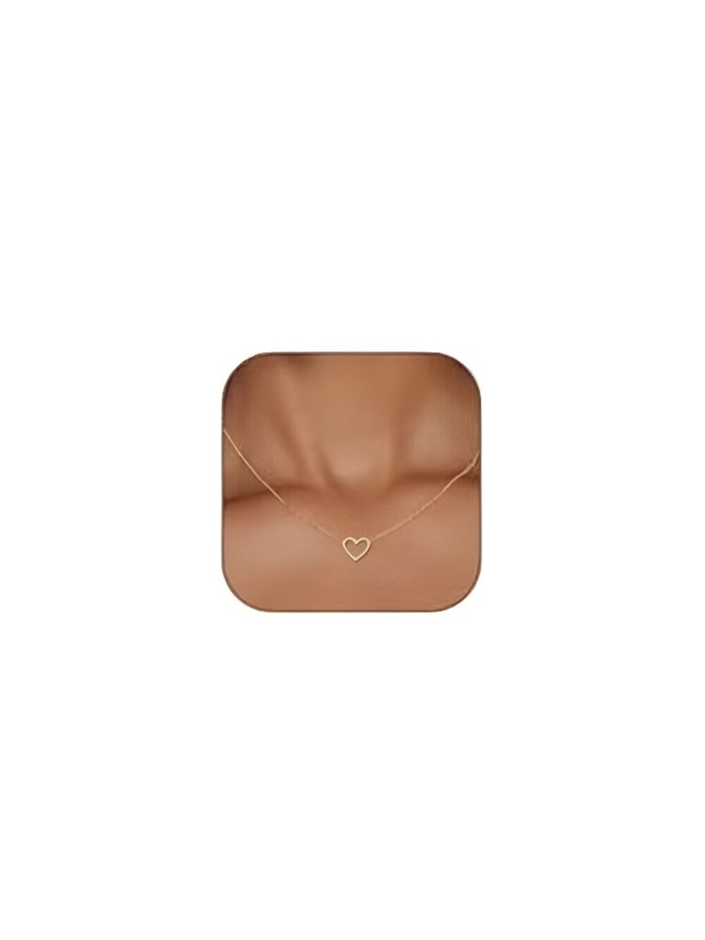 Cute Heart Necklace Dainty 18k Gold Plated Tiny Heart Pendant Choker Necklaces